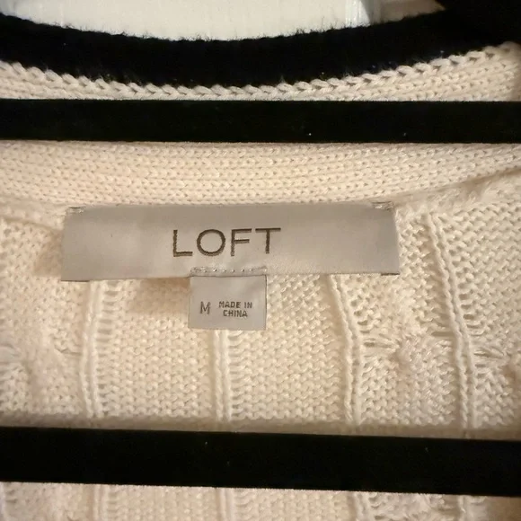 Loft Tipped V-Neck Cardigan - Picture 2 of 3